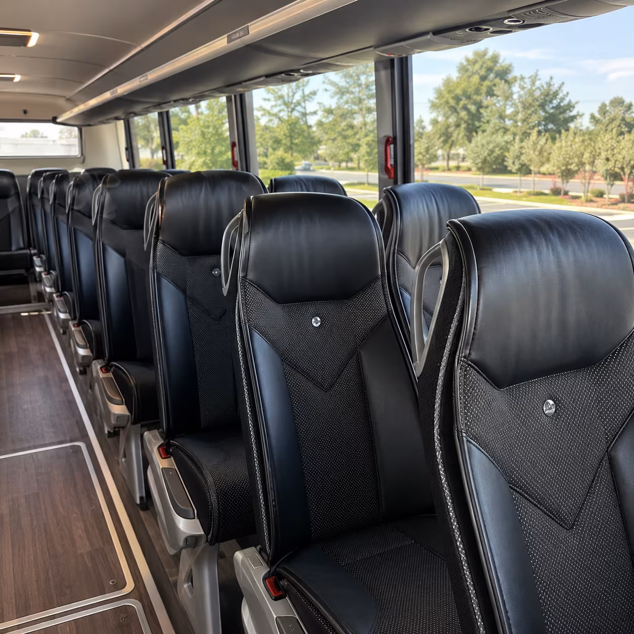 kansas city charter bus inside