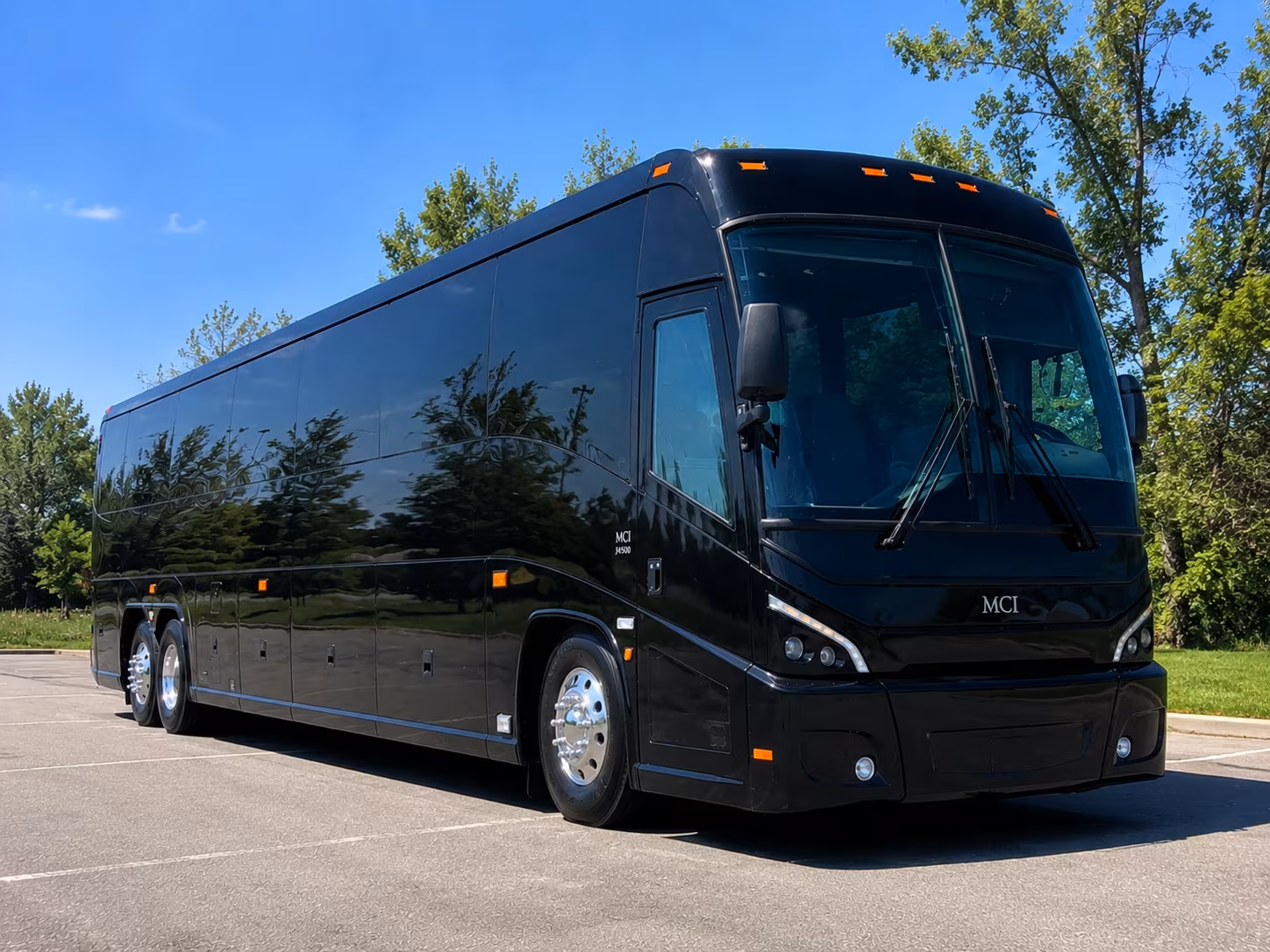 kansas city charter bus services exterior