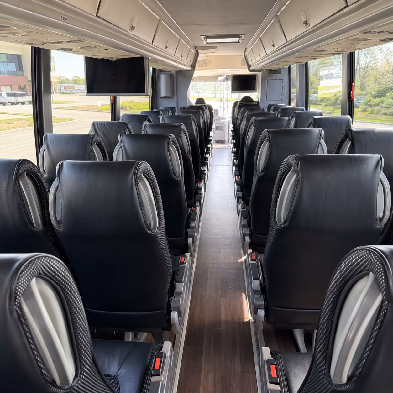 kansas city charter bus services interior